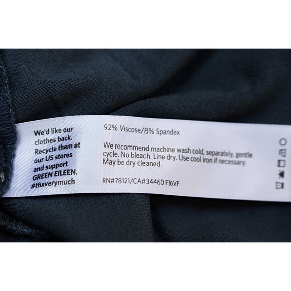 Eileen Fisher - Bateau Neck Maxi Dress in Viscose Jersey, Storm Blue, Large - Picture 8 of 8